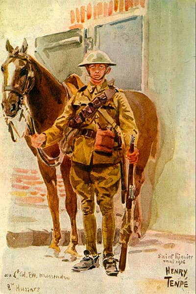 hussard et son cheval