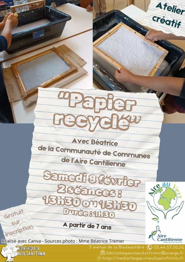 Accueil 6 Atelier "Fabrication de papier recyclé"